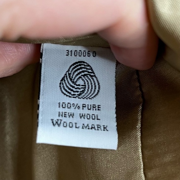 Pendleton Vintage Women's Tan Herringbone Button Down Virgin Wool Jacket Size 18 - Picture 12 of 16